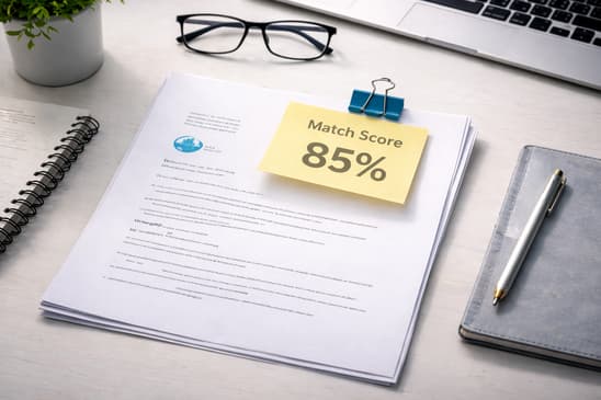 Compare your base resume against a target job description